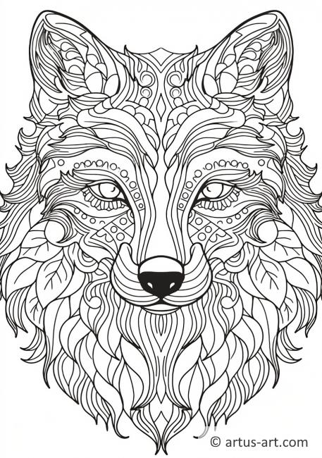 Page de coloriage de loup